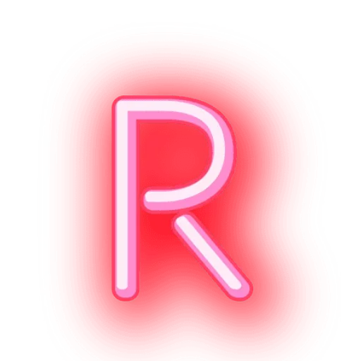 🖊 Стикер «Alphabets Neon» для Telegram