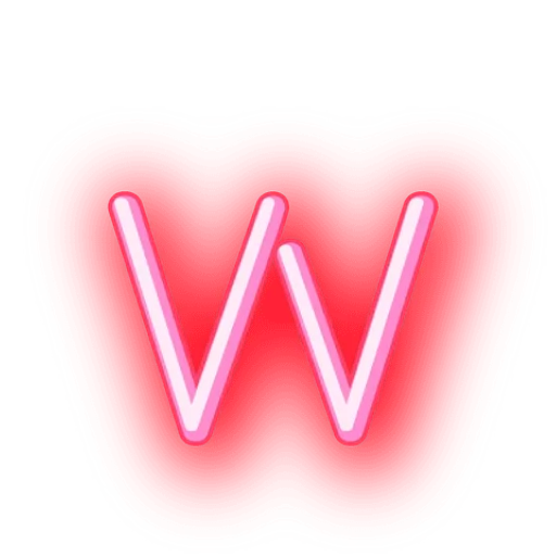 🖊 Стикер «Alphabets Neon» для Telegram