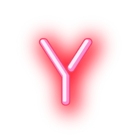 🖊 Стикер «Alphabets Neon» для Telegram