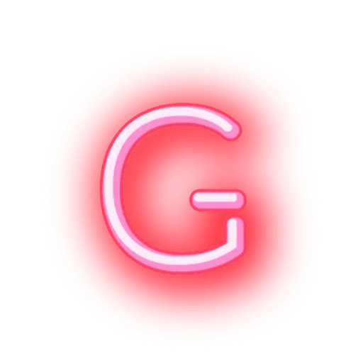 🖊 Стикер «Alphabets Neon» для Telegram