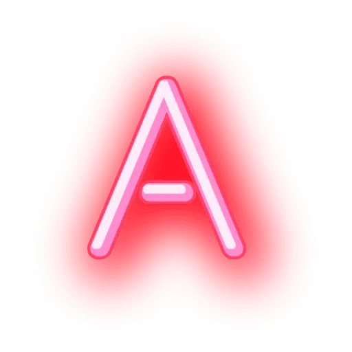 Стикерпак Alphabets Neon для Telegram