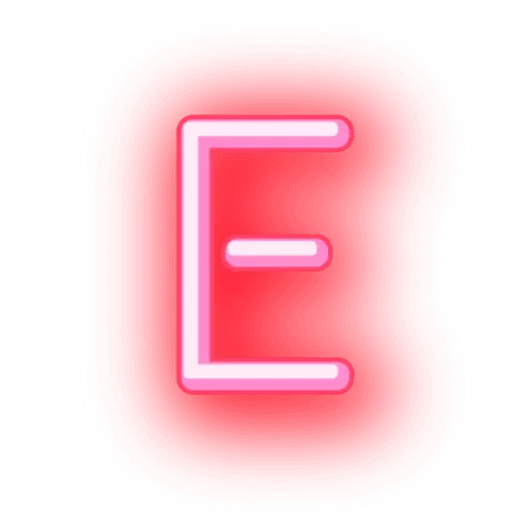 🖊 Стикер «Alphabets Neon» для Telegram