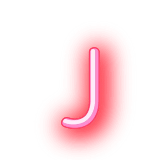 🖊 Стикер «Alphabets Neon» для Telegram