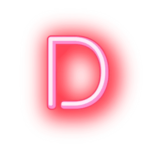 🖊 Стикер «Alphabets Neon» для Telegram