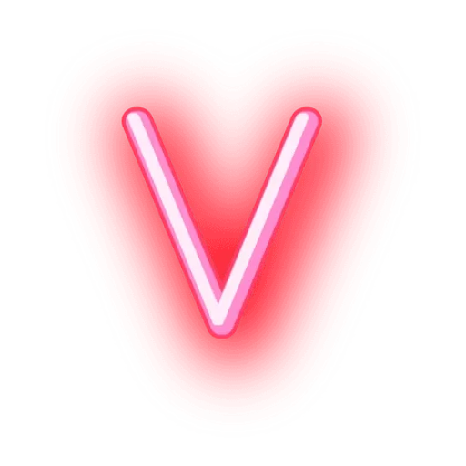 🖊 Стикер «Alphabets Neon» для Telegram