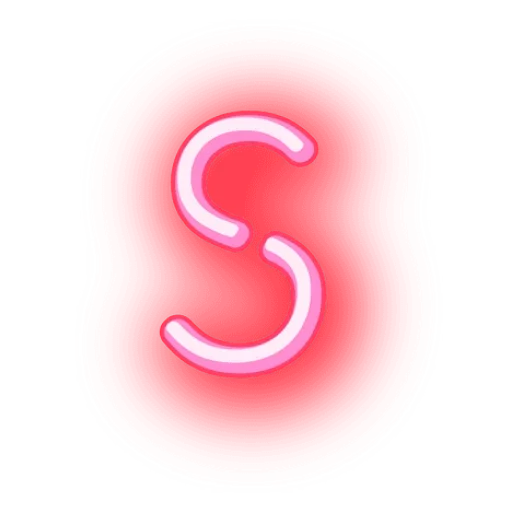 🖊 Стикер «Alphabets Neon» для Telegram