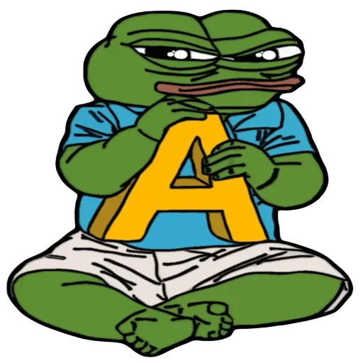 Стикерпак Alphabet with Pepe для Telegram