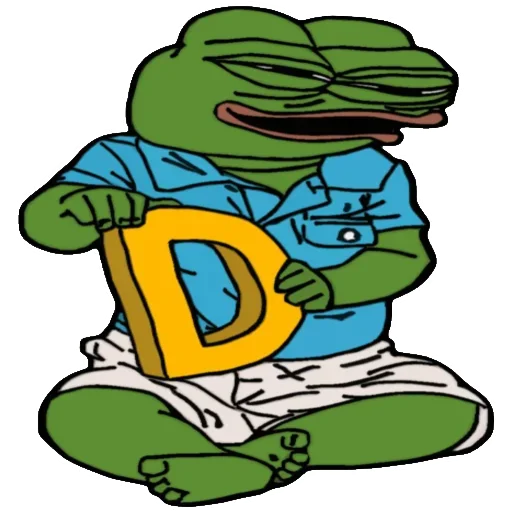 🐸 Стикер «Alphabet with Pepe» для Telegram