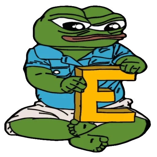 🐸 Стикер «Alphabet with Pepe» для Telegram