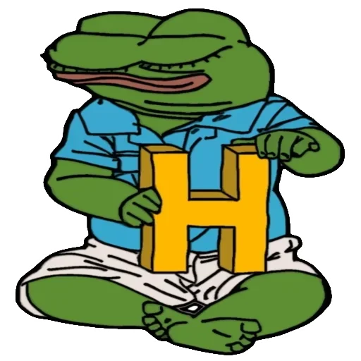 🐸 Стикер «Alphabet with Pepe» для Telegram