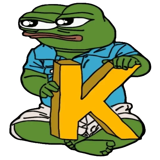 🐸 Стикер «Alphabet with Pepe» для Telegram