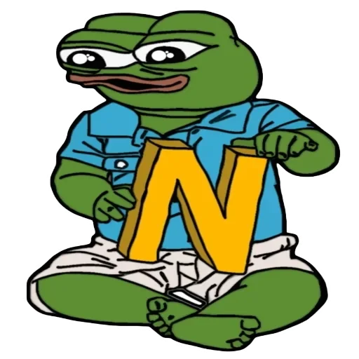 🐸 Стикер «Alphabet with Pepe» для Telegram
