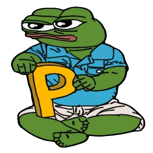 🐸 Стикер «Alphabet with Pepe» для Telegram
