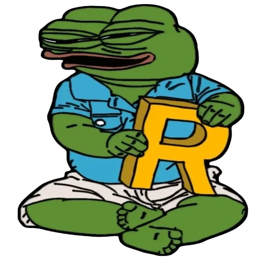🐸 Стикер «Alphabet with Pepe» для Telegram