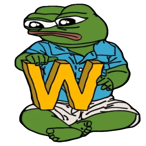 🐸 Стикер «Alphabet with Pepe» для Telegram