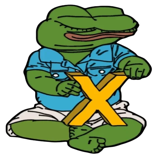 🐸 Стикер «Alphabet with Pepe» для Telegram