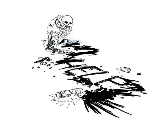 ☠ Стикер «Sans Undertale» для Telegram