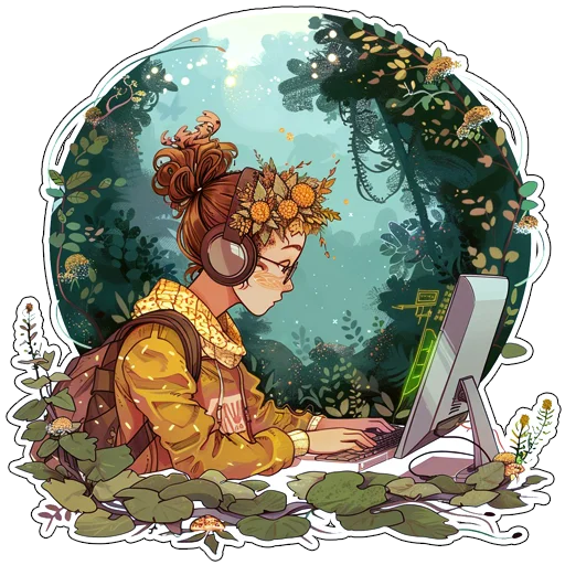 👩‍💻 Стикер «Amaranth Style» для Telegram