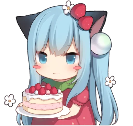 🍰 Стикер «AmashiroNatsukiEars - NoWord» для Telegram