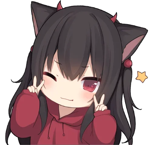 ✌️ Стикер «AmashiroNatsukiEars - NoWord» для Telegram