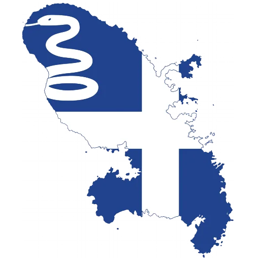 🇲🇶 Стикер «Country of Caribbean» для Telegram