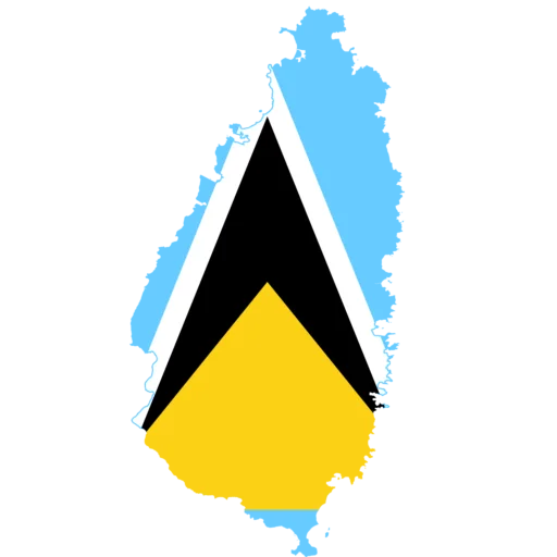 🇱🇨 Стикер «Country of Caribbean» для Telegram