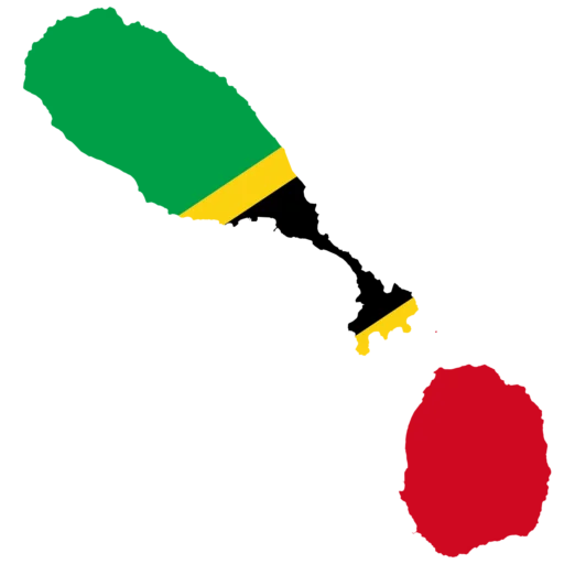 🇰🇳 Стикер «Country of Caribbean» для Telegram