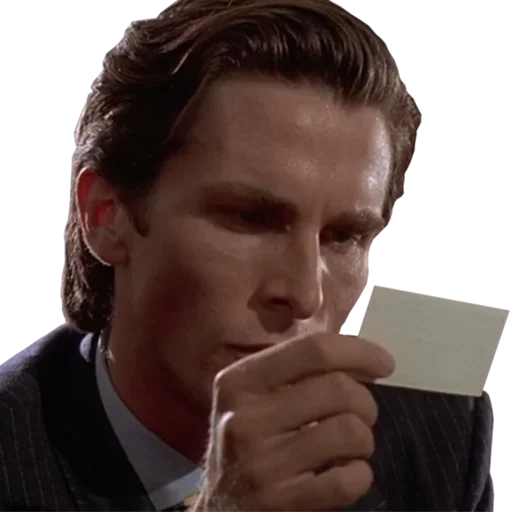 😧 Стикер «American Psycho» для Telegram