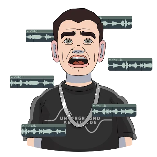 😨 Стикер «Underground Amplitude» для Telegram