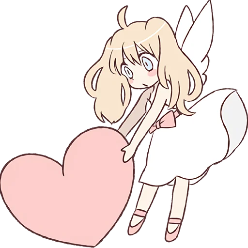 ❤️ Стикер «Девушка Ангел» для Telegram