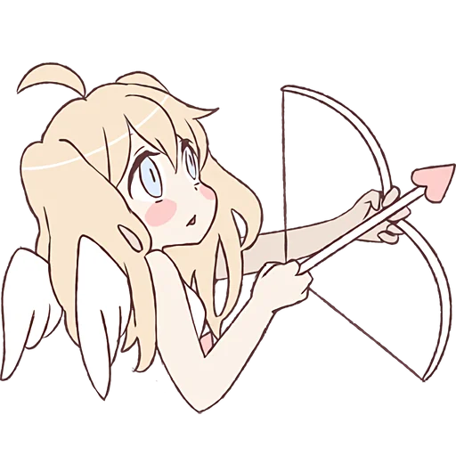 🏹 Стикер «Девушка Ангел» для Telegram