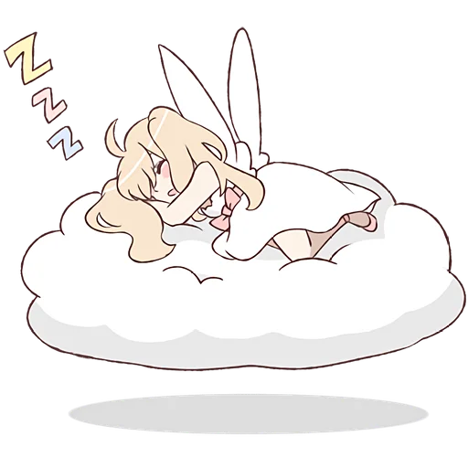 😴 Стикер «Девушка Ангел» для Telegram