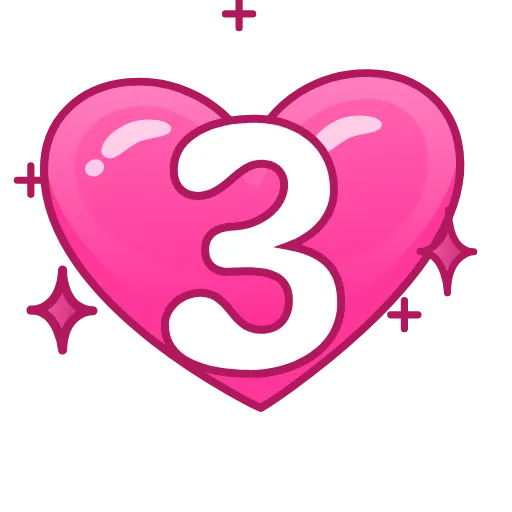 Стикер 10 Pink Love