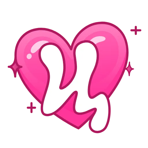 Стикер 25 Pink Love