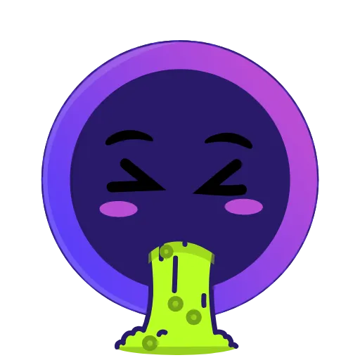 🤮 Стикер «Purple» для Telegram