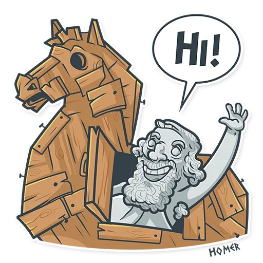 🐎 Стикер «Greek Geeks» для Telegram