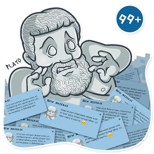 📑 Стикер «Greek Geeks» для Telegram