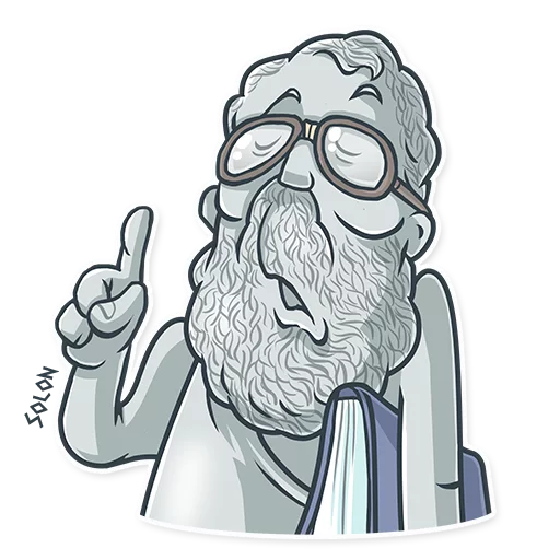 ☝ Стикер «Greek Geeks» для Telegram