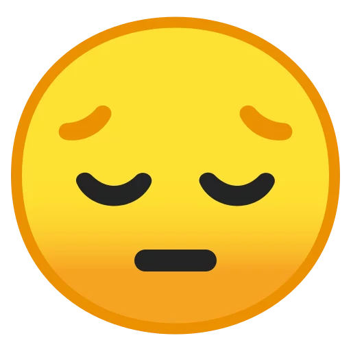 😔 Стикер «Android 8.0 Emoji» для Telegram