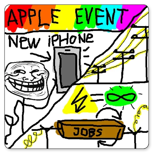 😊 Стикер «Android and Apple» для Telegram