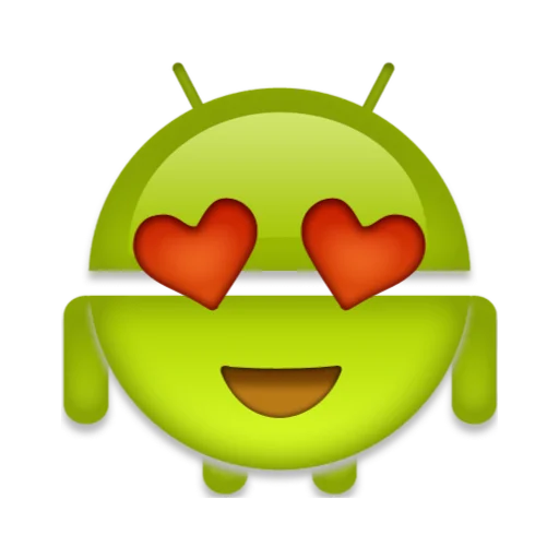 😍 Стикер «android robot emoji» для Telegram