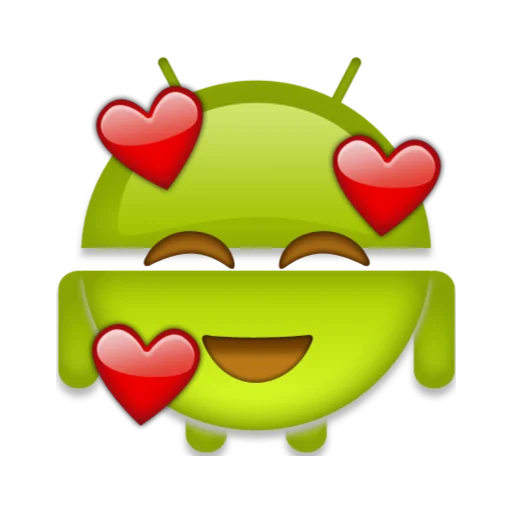 🥰 Стикер «android robot emoji» для Telegram
