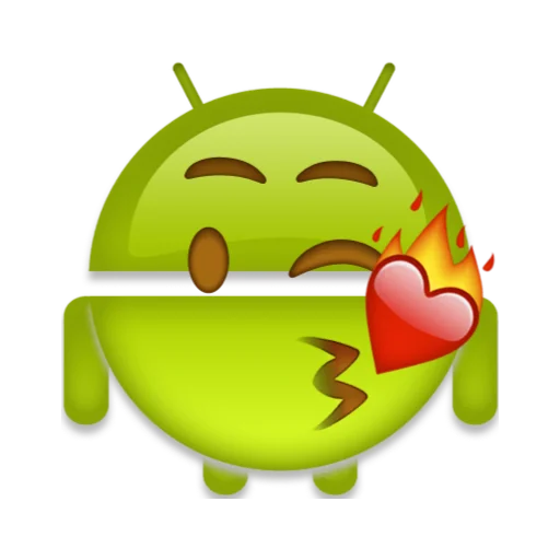 😘 Стикер «android robot emoji» для Telegram