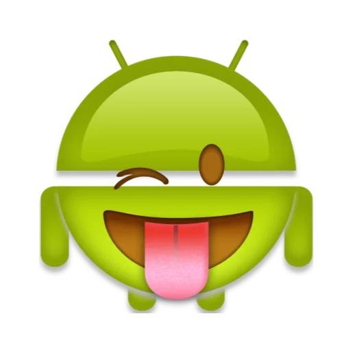 😜 Стикер «android robot emoji» для Telegram