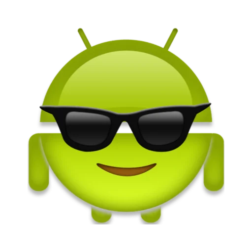 😎 Стикер «android robot emoji» для Telegram