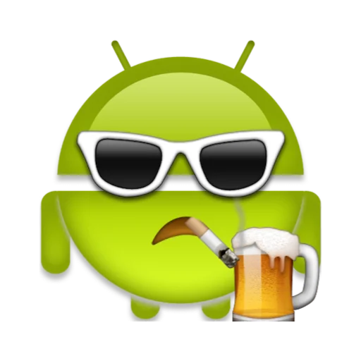 😎 Стикер «android robot emoji» для Telegram