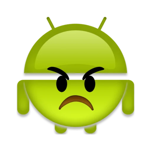 😠 Стикер «android robot emoji» для Telegram