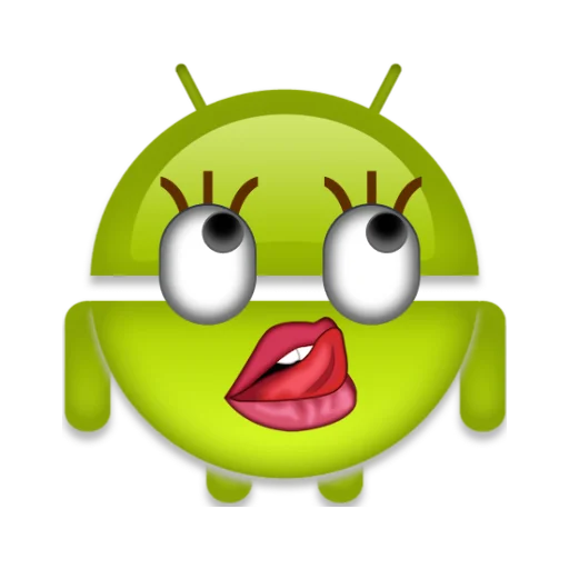 👄 Стикер «android robot emoji» для Telegram