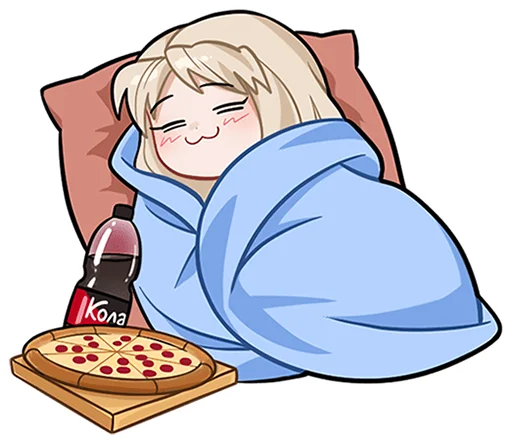 😴 Стикер «Анечка без надписей» для Telegram