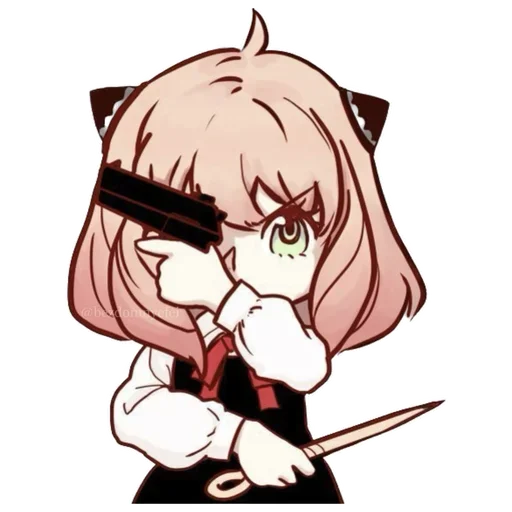 🔪 Стикер «anechka spy x family» для Telegram